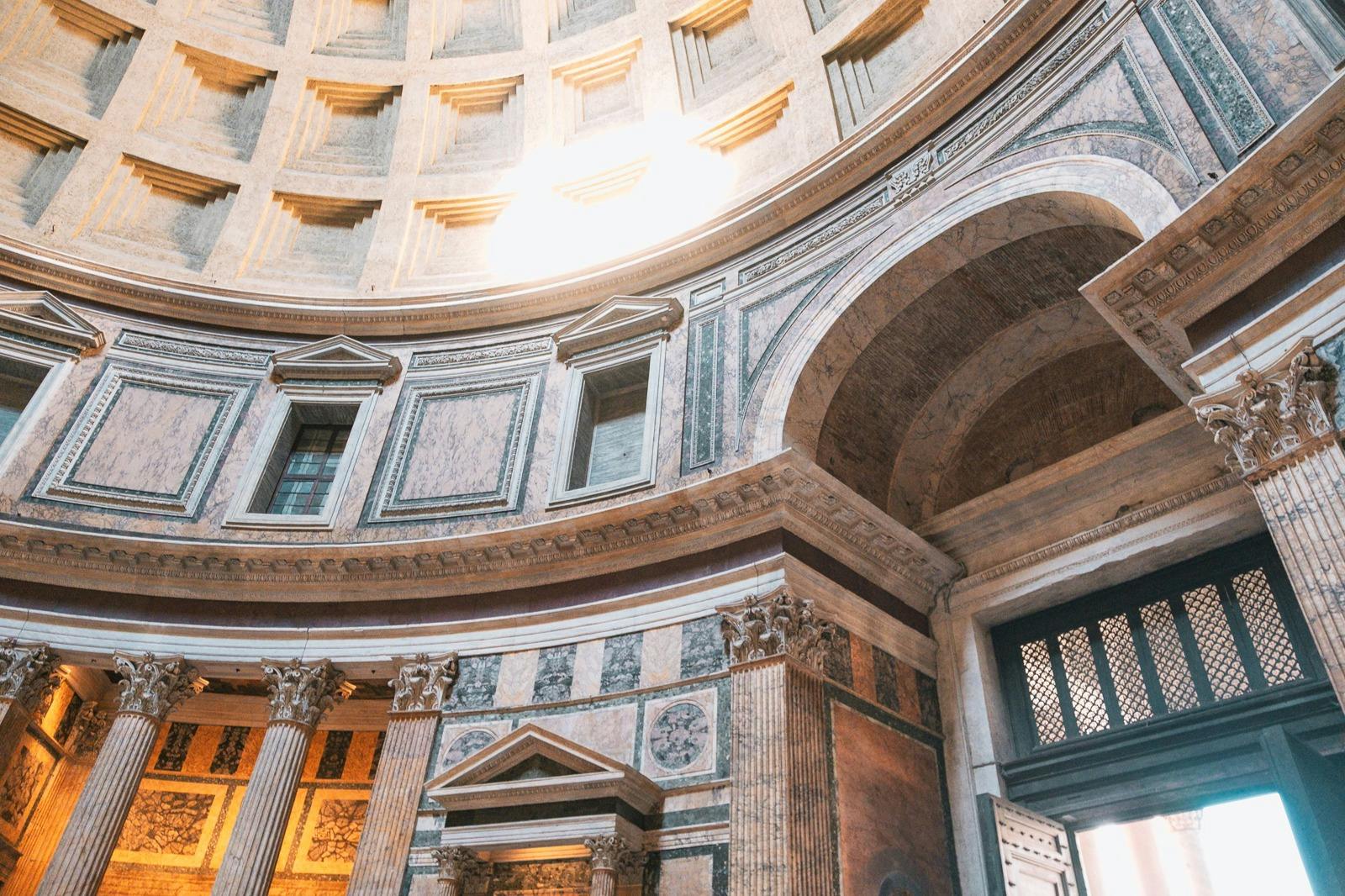 Vue intérieure de la coupole du Pantheon